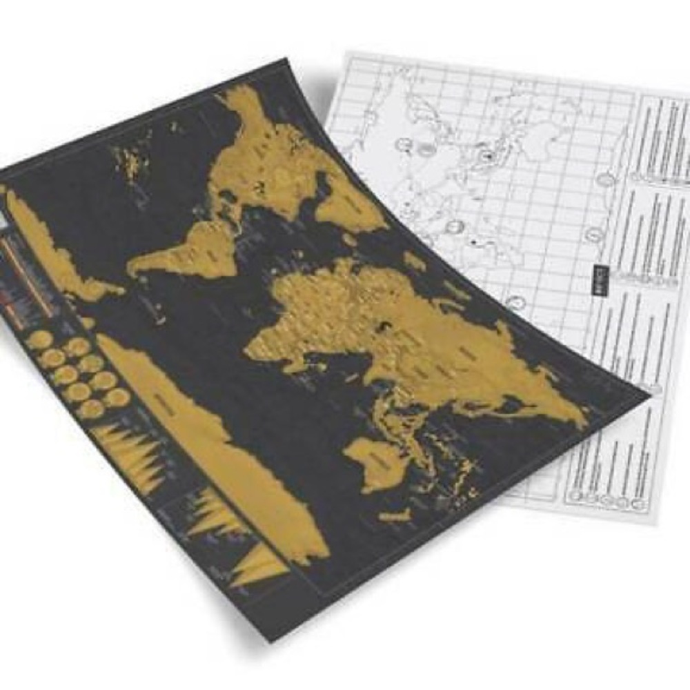 🦚2/$20🦚NIB Travel Scratch Off World Map Poster as you go - Picture 8 of 9
